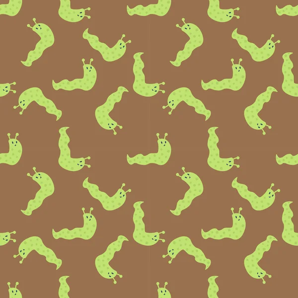 Colorido insecto vida silvestre ala detalle gusano de verano oruga insecto vector ilustración patrón sin costuras — Vector de stock