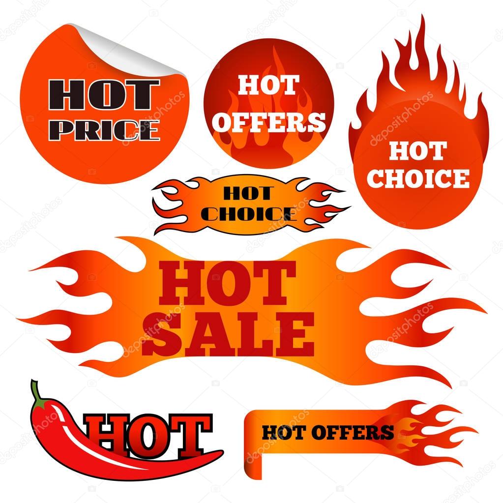 Vector badges shop product hot sale best price stickers buy commerce advertising tag discount promotion vector illustration.