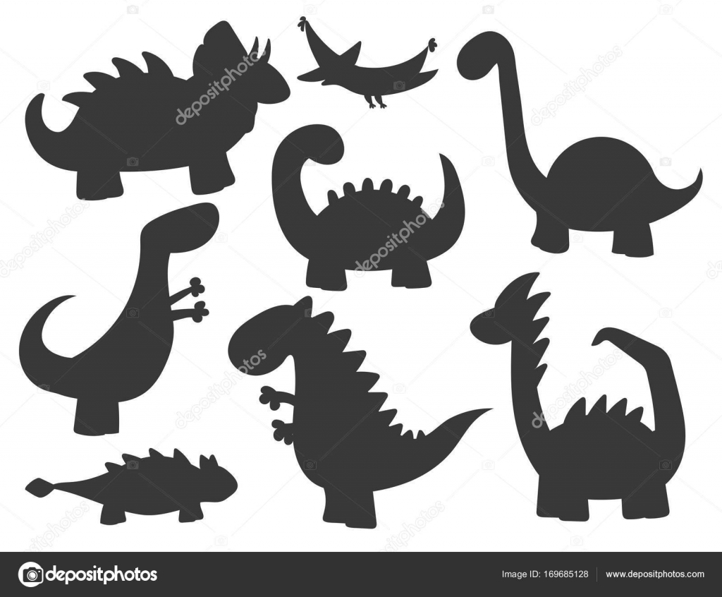 Cartoon Dinosaurs Vector Illustration Monster Silhouette Animal Dino Prehistoric Character Reptile Predator Jurassic Fantasy Dragon Stock Vector Royalty Free Vector Image By C Luplupme Gmail Com