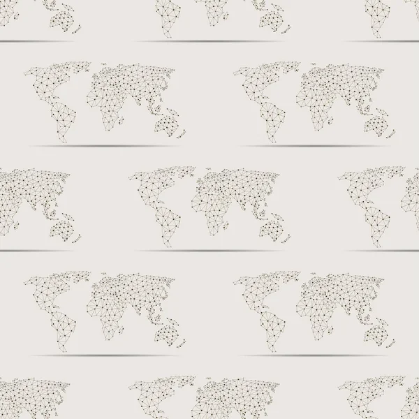 Карты земной шар Контур Земли бесшовный фон силуэт мира отображения картографии текстурные векторные иллюстрации — стоковый вектор