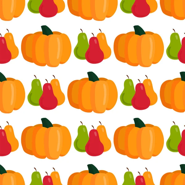 Kabaklar Şükran sonbahar dekorasyon vektör çizim sebze arka plan ile Seamless Modeli.