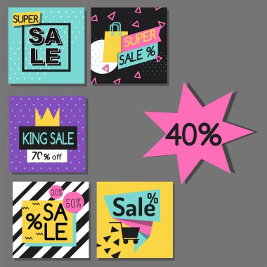 Vektör illüstrasyon özel indirim büyük satış illüstrasyon kart şablonu özel bahar indirim promosyon posteri.