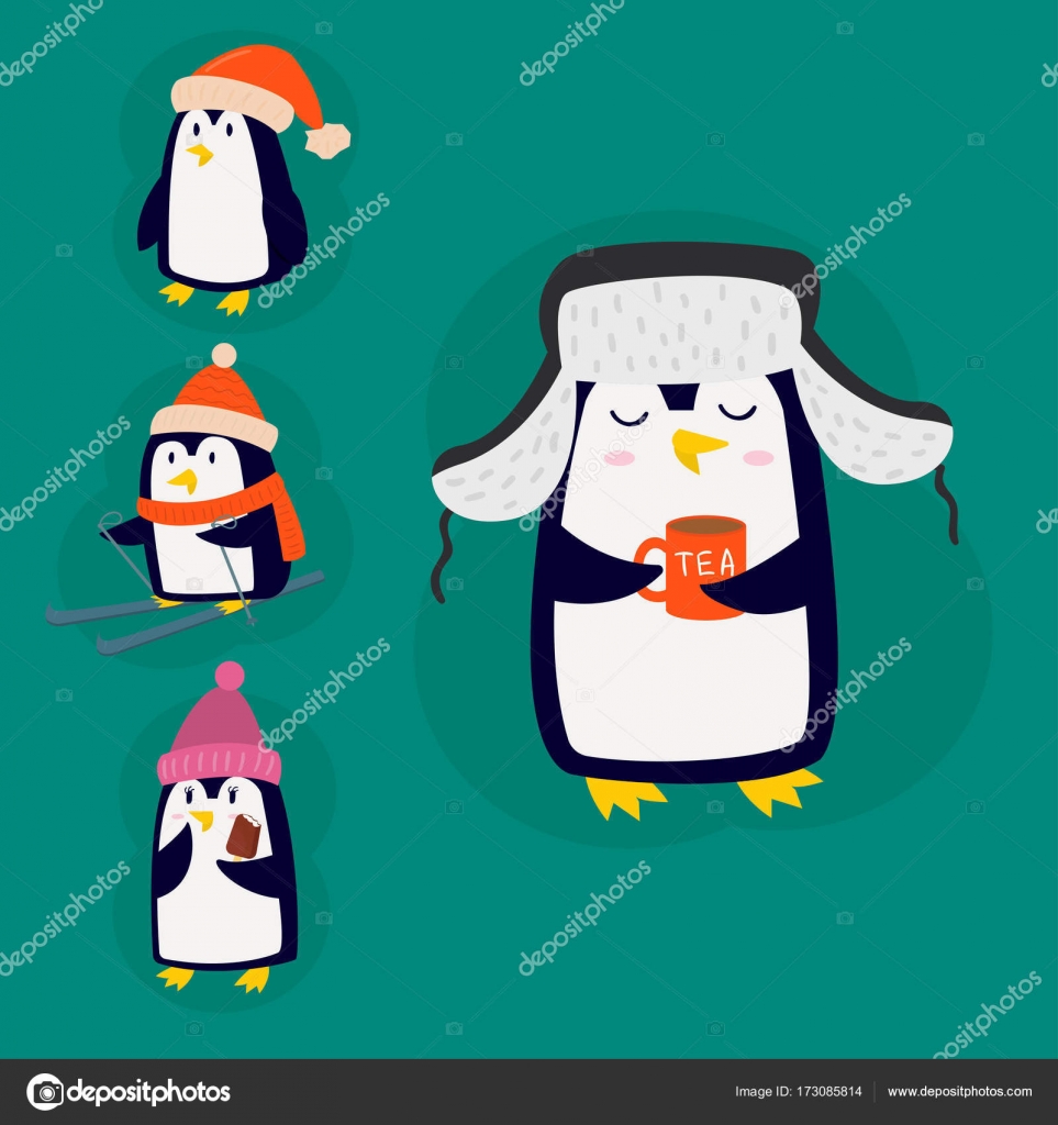ペンギン クリスマス ベクトル イラスト文字漫画面白いかわいい動物 ペンギン クリスマス ベクトル イラスト文字漫画面白いかわいい動物