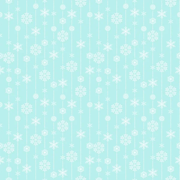 Sneeuwvlok vector naadloze patroon. — Stockvector