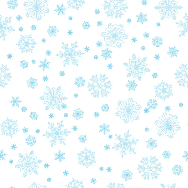 Snowflake vector seamless pattern. — Stock Vector