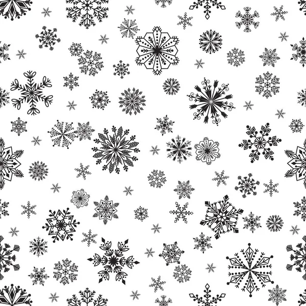 Snowflake vector seamless pattern. — Stock Vector