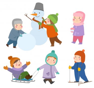 Kış Noel oyun bahçesi çocuk spor oyun çeşitleri kartopu, buz pateni, kiddy tatil oyun zamanı çocuklar
