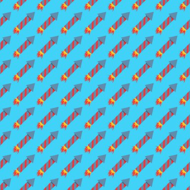 Füze roket Dikişsiz desen vektör çizim karikatür bomba düz stil arka plan tehdidi