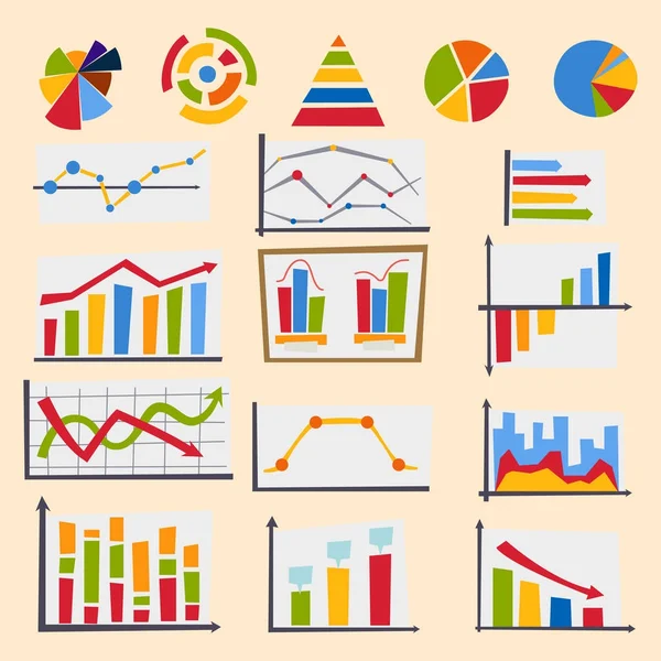 Desenho diagrama gráfico elementos vetor ilustração de gráfico de fluxo de negócios modelo de dados infográficos —  Vetores de Stock