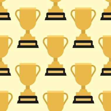 Vektör Kupa şampiyonu Kupası seamless modeli kazanan Altın Ödülü ödülü spor başarı en iyi kazanmak altın çizim.