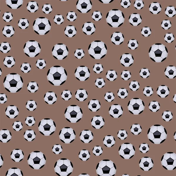 Patrón sin costura con bolas de fútbol vector hexágono símbolo juego azulejo deporte forma telón de fondo ilustración . — Vector de stock