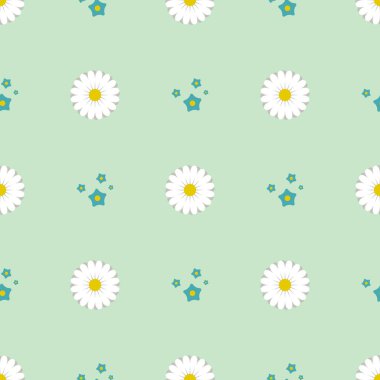 Doğa bahar çiçek çelenk illüstrasyon renkli Dikişsiz desen arka plan vektör çizim.