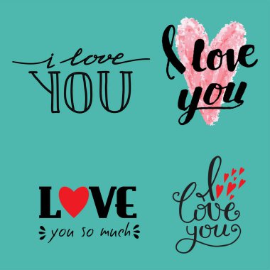 Vektör koleksiyonu ilham verici sevgilisi alıntı illüstrasyon yazı size metin bindirmeleri elle çizilmiş seviyorum.