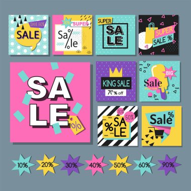 Vektör illüstrasyon özel indirim büyük satış illüstrasyon kart şablonu özel bahar indirim promosyon posteri.