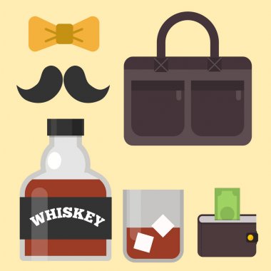 Hipster simgeler işaret ve sembolleri şablonları becerikli eleman ve diğer şeyler illüstrasyon vektör tasarım Trend vintage.