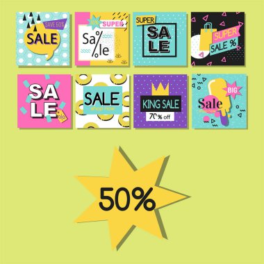 Vektör illüstrasyon özel indirim büyük satış illüstrasyon kart şablonu özel bahar indirim promosyon posteri.