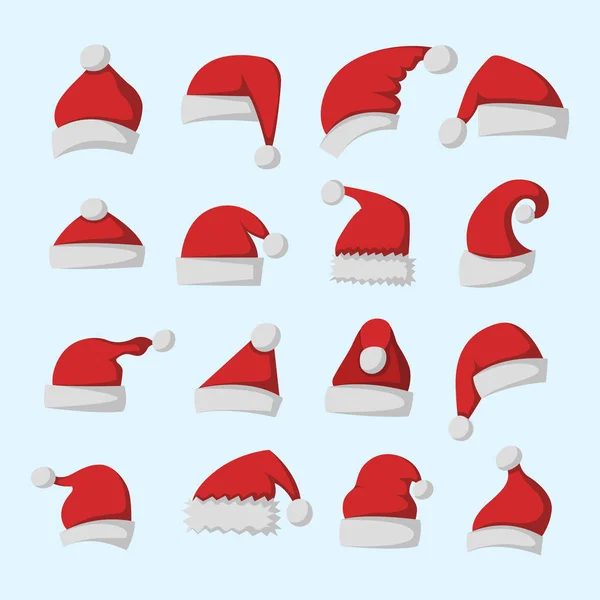 Санта-Клаус мода красная шляпа современная элегантность крышка зимний Рождество праздник верхней одежды векторной иллюстрации . — стоковый вектор