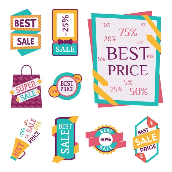 Super venda extra bônus banners texto na cor desenhada etiqueta negócio compras internet promoção vetor ilustração —  Vetores de Stock