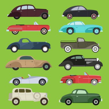 Eski vintage retro vektör eski stil araba araç otomobil özel spor taşıma antika garaj classic otomatik hız yarış illüstrasyon makine motor modeli otomotiv yarış arabası