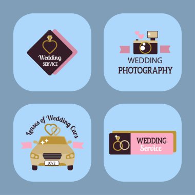 Düğün vektör fotoğraf veya olay ajansı logo rozet kamera fotoğrafçı vintage şablon çizimi.