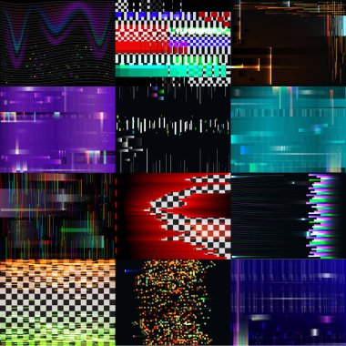 Arka plan illüstrasyon duvar kağıdı aksaklık geçmiş vektör glitchy gürültülü pixelated doku desen tv kırık bilgisayar perde gürültü ya da soyut pikselleşme ile dokulu