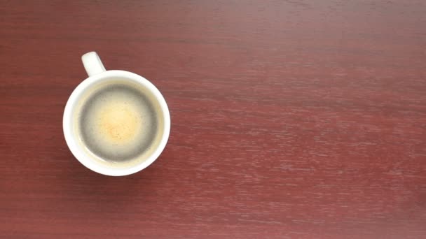 Чашку кава вид зверху — стокове відео