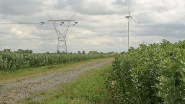 Vindkraftverk grön energi — Stockvideo