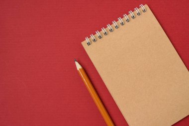 Üstten Görünüm spiral defter