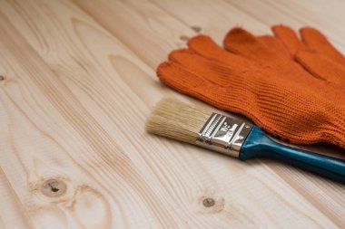 fırça, turuncu eldiven