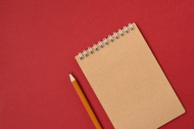 Üstten Görünüm spiral defter