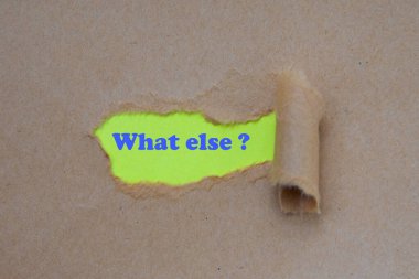What else word written under torn paper. clipart
