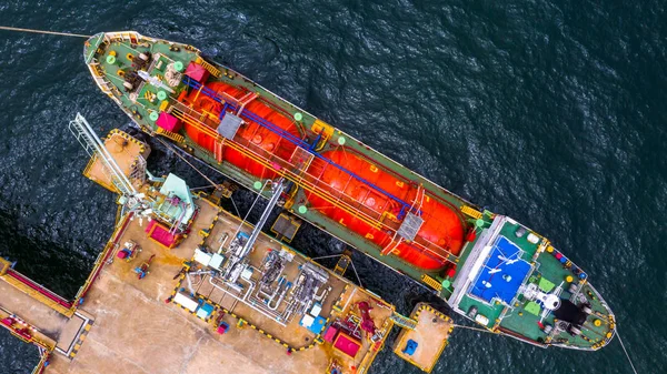 Gemi tanker gazı Lpg, Aerial view Sıvılaştırılmış Petrol Gazı (Lpg) t — Stok fotoğraf