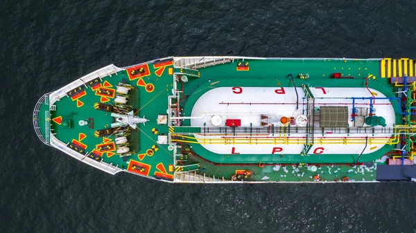 Gemi tanker gazı Lpg, Aerial view Sıvılaştırılmış Petrol Gazı (Lpg) t — Stok fotoğraf