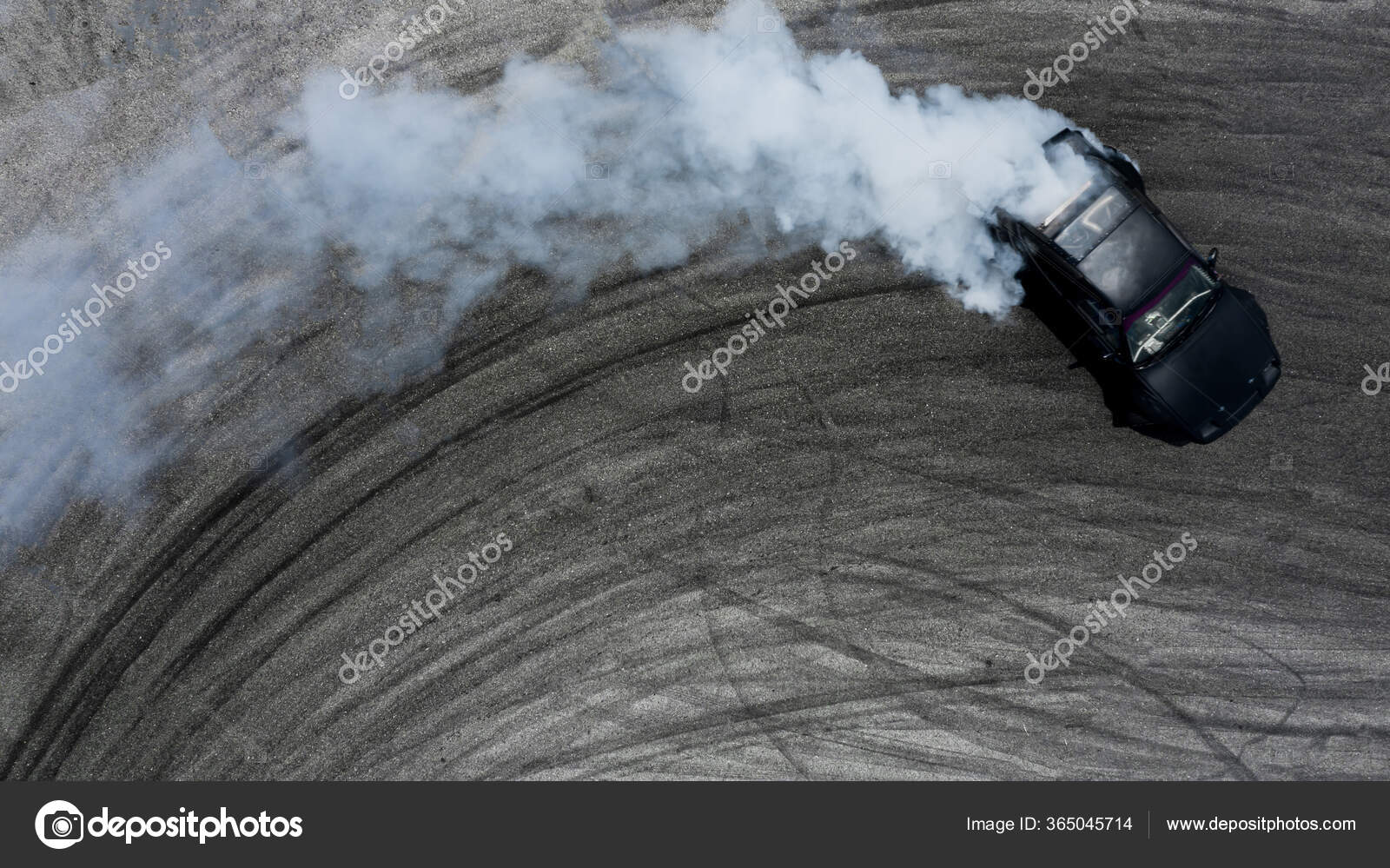 Aerial Top View Car Drifting Race Track Lots Smoke Burning Stock Photo by  ©avigatorphotographer.gmail.com 365045714