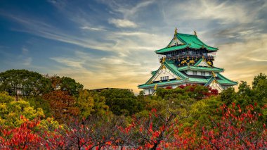 Osaka Şatosu güzel bir eğlence. Osaka Şatosu, Osaka Şatosu, Osaka Şatosu, Kansai, Japonya.