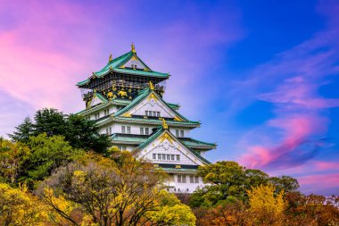 Osaka Şatosu güzel bir eğlence. Osaka Şatosu, Osaka Şatosu, Osaka Şatosu, Kansai, Japonya.