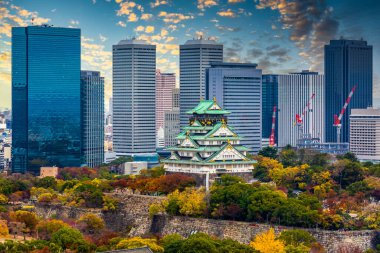 Osaka Şatosu güzel bir eğlence. Osaka Şatosu, Osaka Şatosu, Osaka Şatosu, Kansai, Japonya.