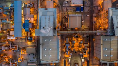 Birleşmiş ısı santrali, Aerial view büyük birleşik döngü güç santrali.