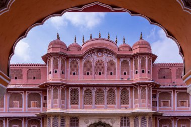 Jaipur 'daki şehir sarayı, Şehir Sarayı' ndaki halk dinleyicileri salonu Diwan-e-Khas, Pembe Şehir, Jaipur, Rajasthan, Hindistan, Asya.