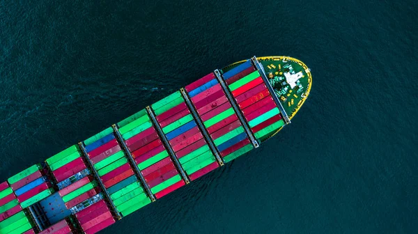 Embarcación Contenedores Que Transportan Contenedores Para Importación Exportación Logística Negocios —  Fotos de Stock