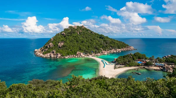 Αεροφωτογραφία Της Άποψης Koh Nang Yuan Island Koh Nangyuan Surat — Φωτογραφία Αρχείου