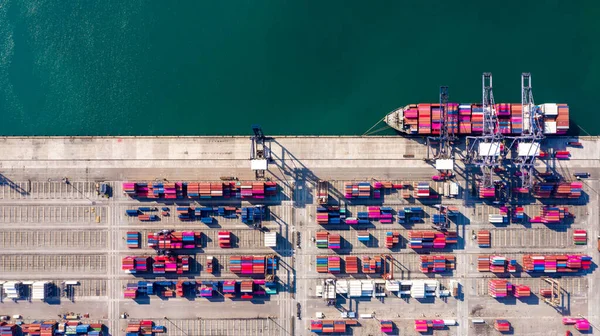 Buque Carga Contenedores Negocios Globales Comercio Logístico Transporte Ultramar Todo —  Fotos de Stock