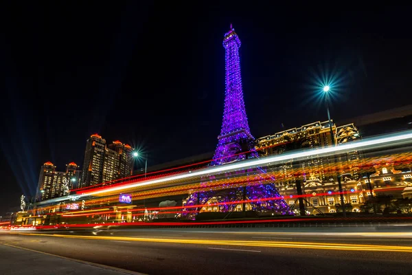 Chine Macao Janvier 2019 Hôtel Resort Parisien Magnifique Monument Tour — Photo