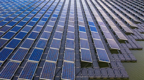 Paneles Solares Vista Aérea Filas Celdas Solares Silicio Policristalino Fotovoltaicos — Foto de Stock