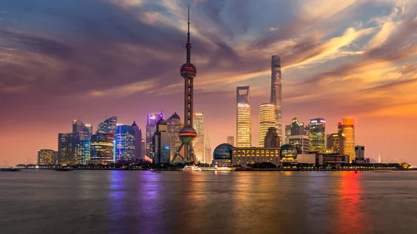 Шанхайський Скайлайн Хмарочос Сучасна Будівельна Архітектура Азії Шанхаї Луджиазуї Діловий — стокове фото