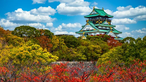 Osaka Castle Mooie Attractie Oude Architectuur Oriëntatiepunt Osaka Castle Herfst — Stockfoto