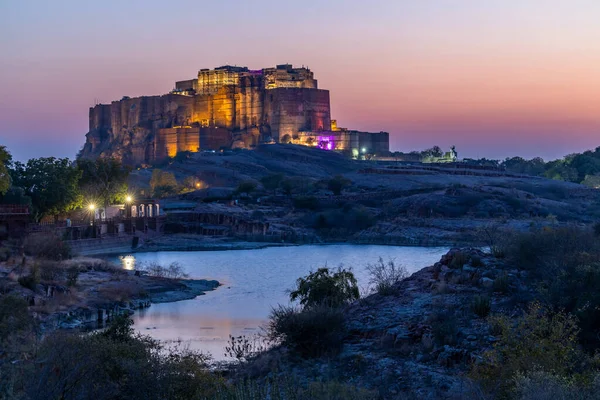 Mehrangarh Fort Ancient Architecture Located Jodhpur Rajasthan One Largest Forts — Stock Photo, Image