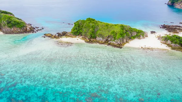 Vista Aérea Bela Cockburn Island Mar Andaman Ranong Mianmar — Fotografia de Stock