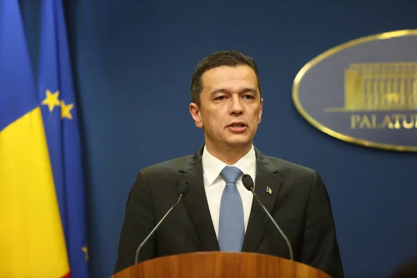 De Roemeense premier Sorin Grindeanu — Stockfoto