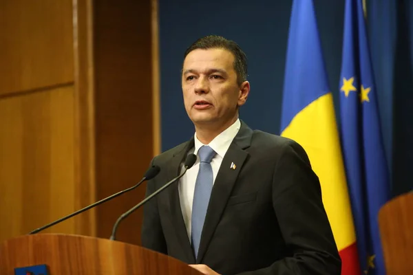 De Roemeense premier Sorin Grindeanu — Stockfoto